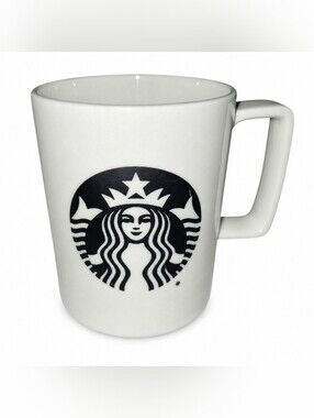 2015 Starbucks Siren Mermaid Mug 14 oz Made in USA Angular D Handle Ceramic